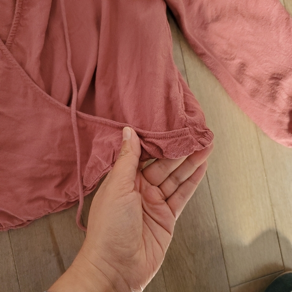 Tobi dusty pink faux wrap top XL - Picture 7 of 10